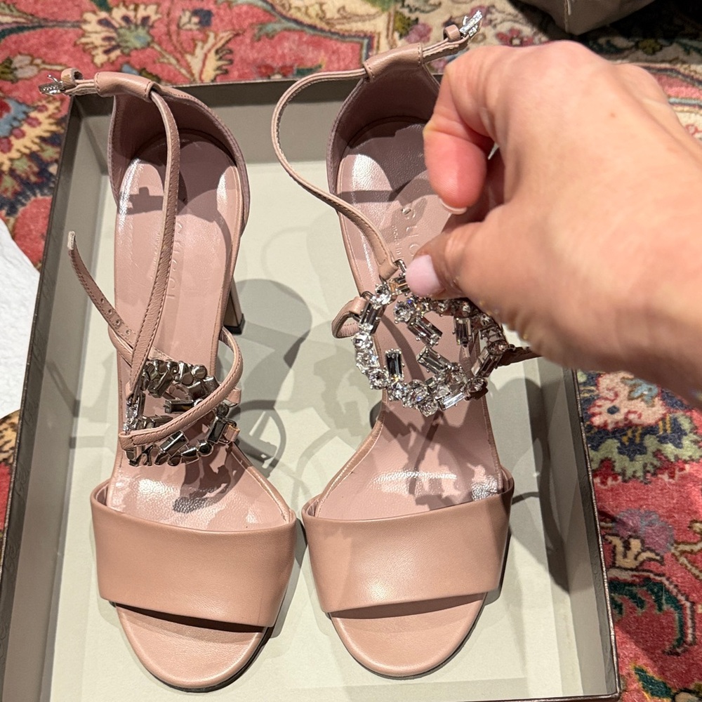 Gucci DK CIPRIA Sand  Pelle S. Cuoio Nappa Charlotte size 37